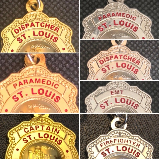 STLFD Firefigher Silver Keychain